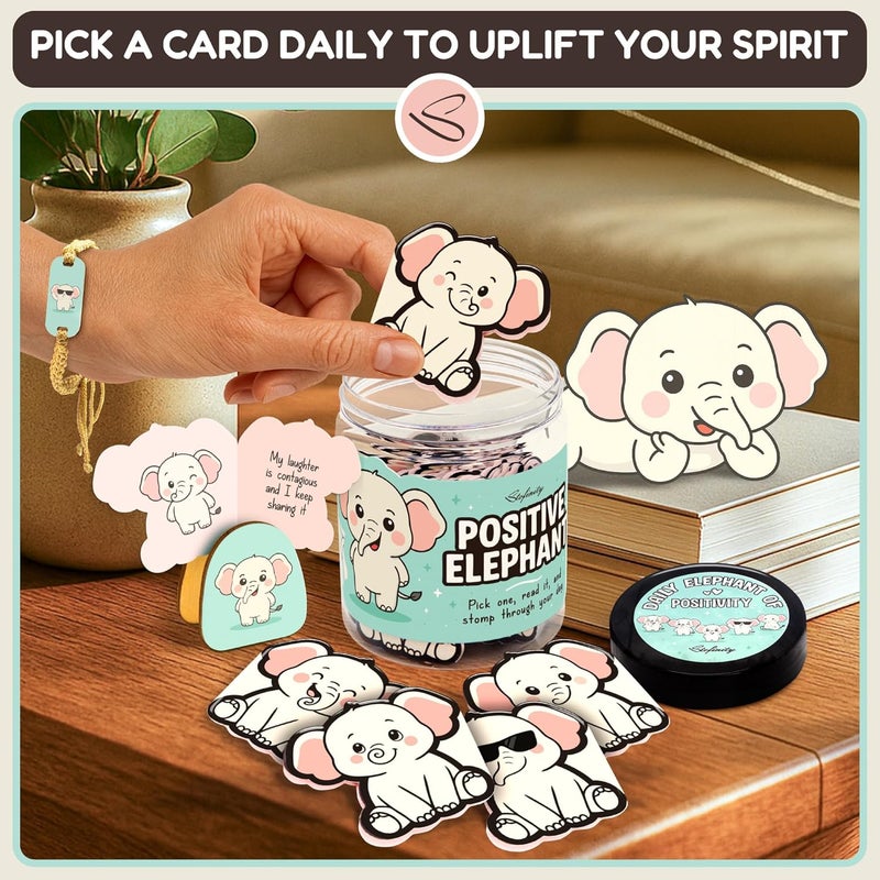 STOFINITY White Elephant Gifts For Women - Jar Of Daily Affirmation Cards For Teen Girls Trendy Stuff, Best Friend Birthday Gifts For Women Unique, Long Distance Friendship Gift For Christmas, Easter - Image 4